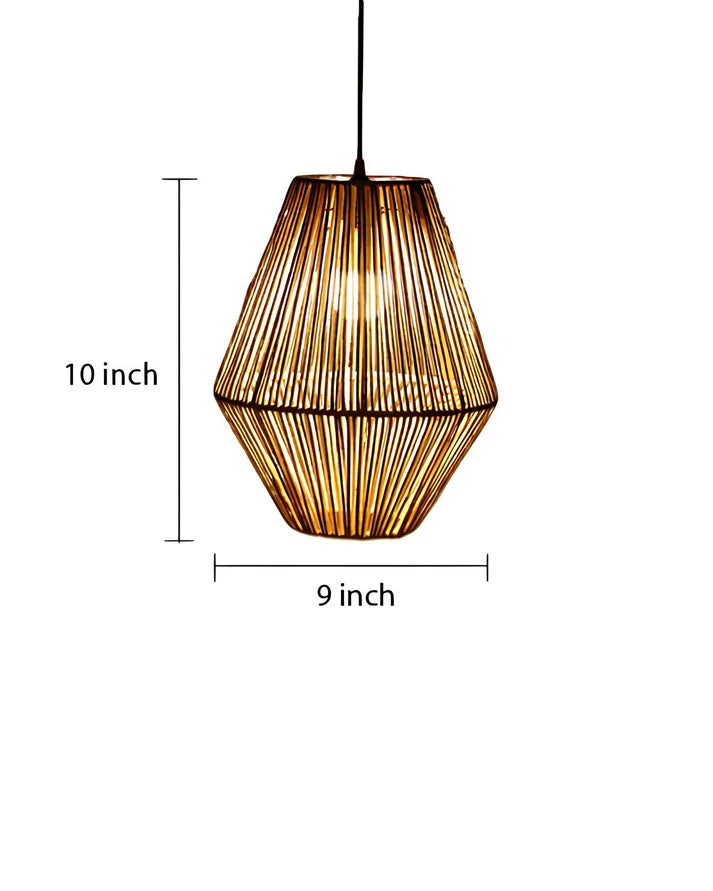 Seagrass Pendant Light for Living Room | Woven Hanging Lamp - Ruby