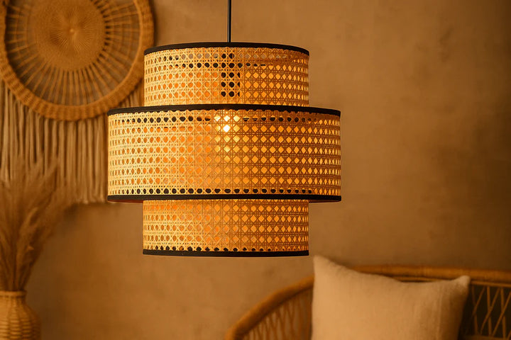 Bamboo Hanging Light for Kitchen | Rattan Pendant Lamp - Alex