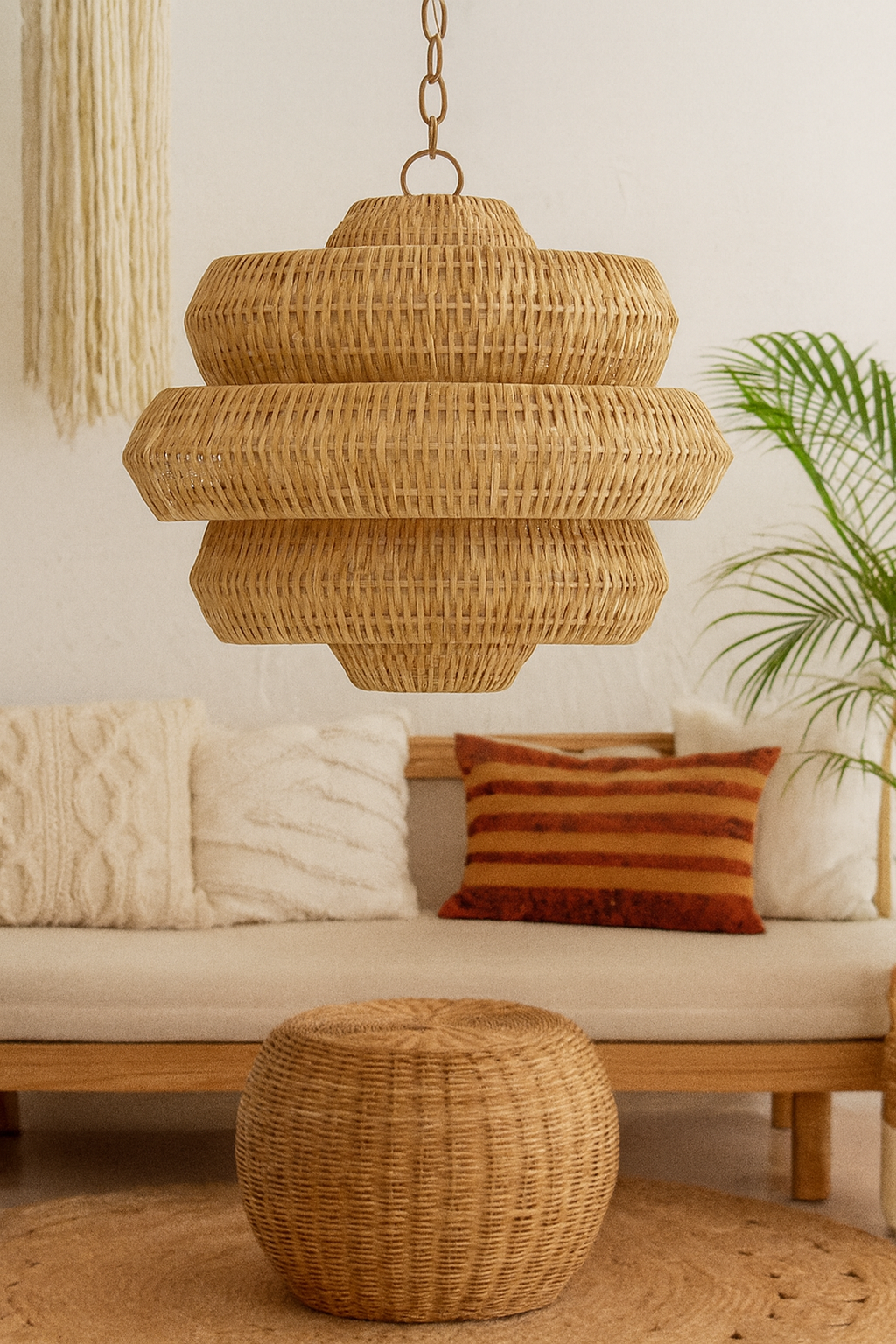 Bamboo Pendant Light for Living Room - Alex by Luxury Rattan Handicrafts 