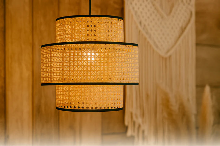 Bamboo Hanging Light for Kitchen | Rattan Pendant Lamp - Alex