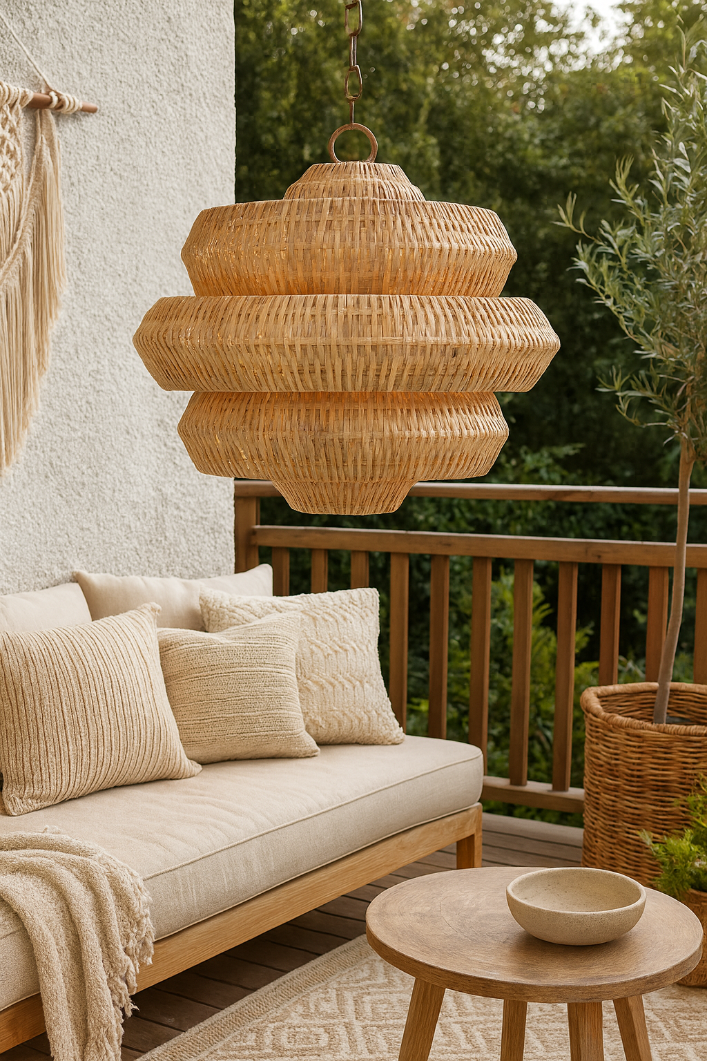 Bamboo Pendant Light for Living Room - Alex by Luxury Rattan Handicrafts 