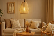 Seagrass Pendant Light for Dining Room | Woven Hanging Lamp - Alvina