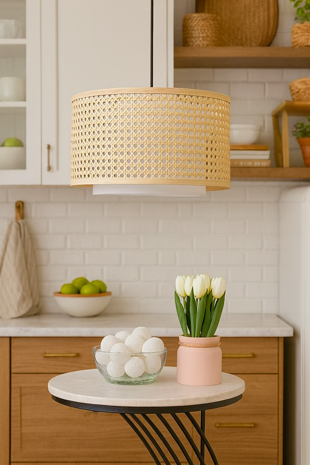 Bamboo Hanging Light for Kitchen | Rattan Pendant Lamp - Levon