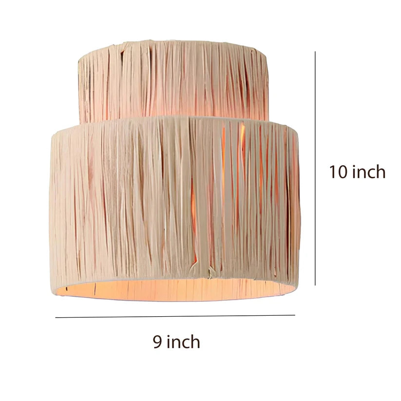 Raffia Hanging Light for Kitchen | Natural Pendant Lamp - Kellan