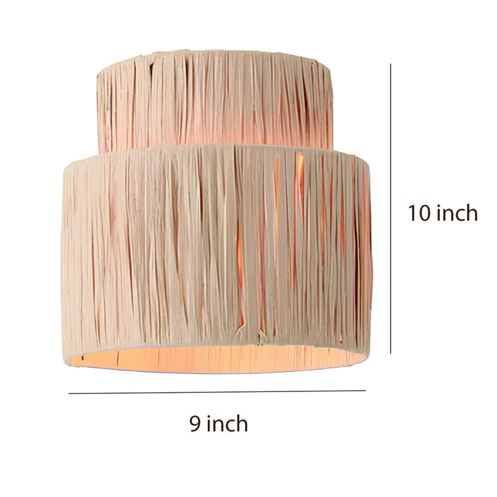 Raffia Hanging Light for Kitchen | Natural Pendant Lamp - Kellan