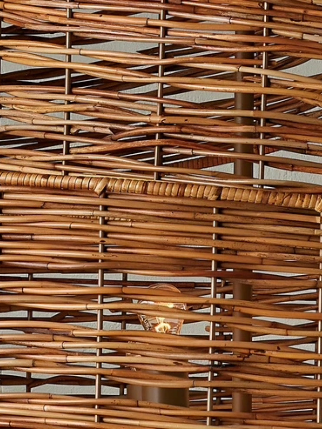 Bamboo Chandelier for Dining Room | Rattan Hanging Light - Jasper