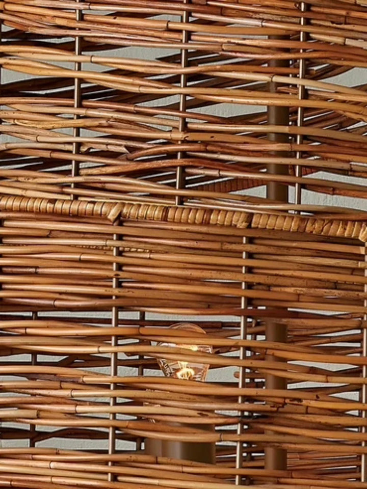 Bamboo Chandelier for Dining Room | Rattan Hanging Light - Jasper