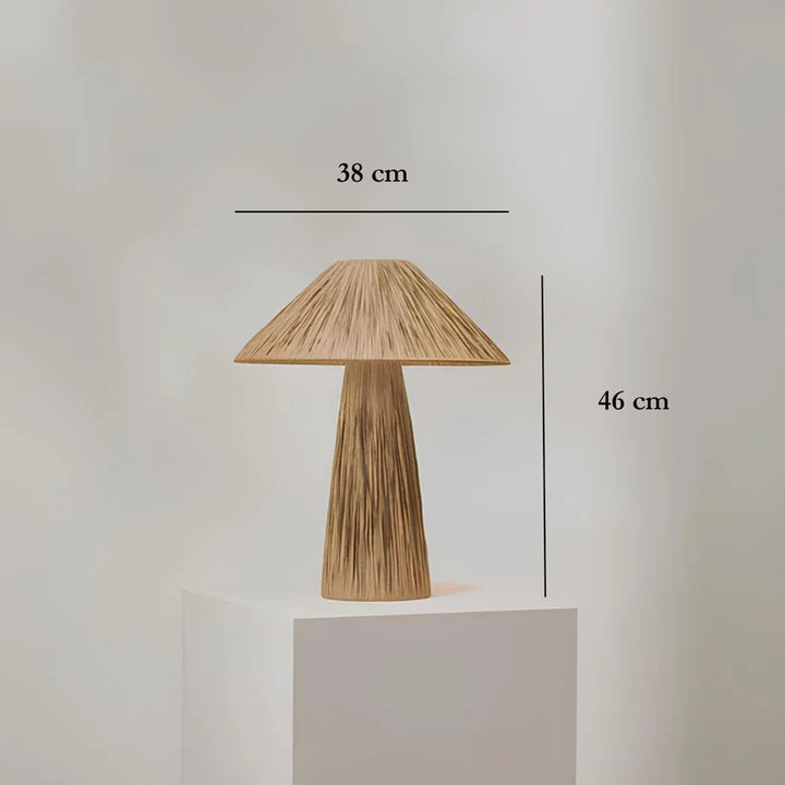 Rattan & Bamboo Table Lamp for Bedroom- Yves