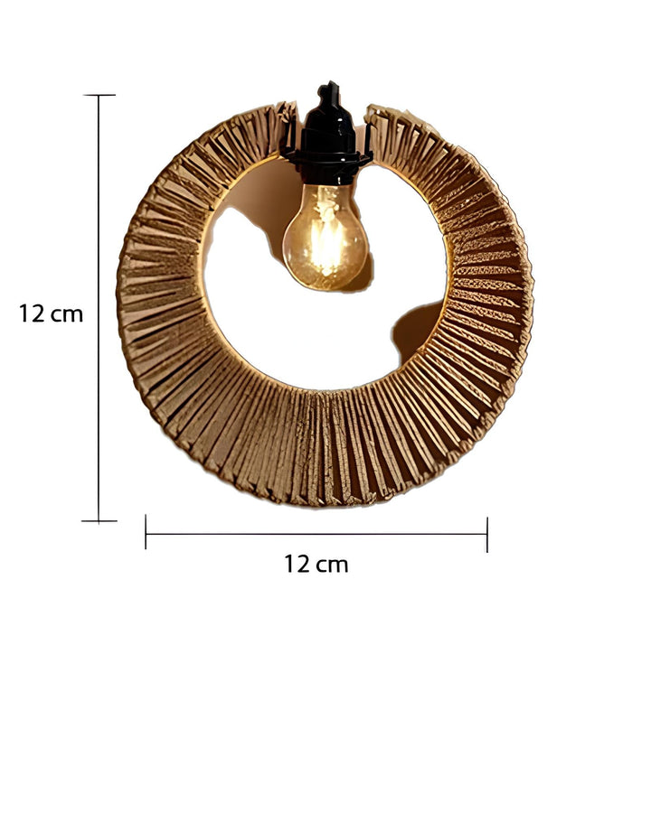 Jute Ceiling Light for Hallway | Natural Hanging Lamp - Gareth