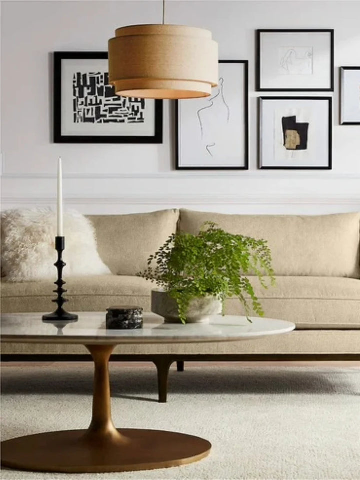 Japandi Hanging Light for Living Room | Modern Pendant Lamp - Wesley