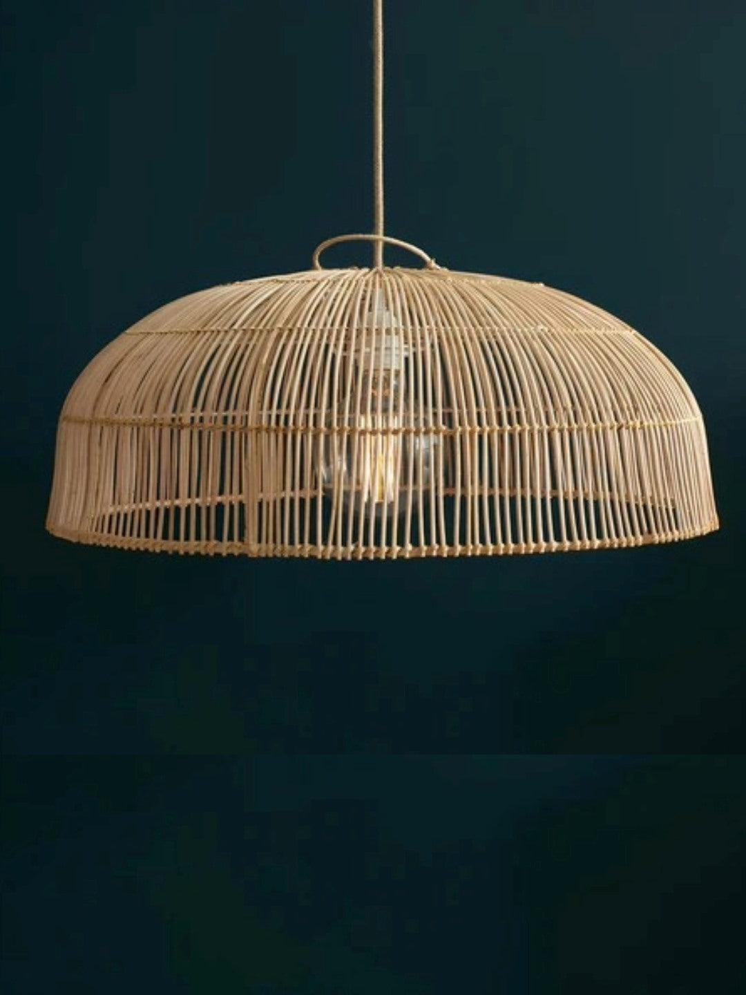 Bamboo Pendant Light for Living Room 16 Inch - Anbu by Luxury Rattan Handicrafts 