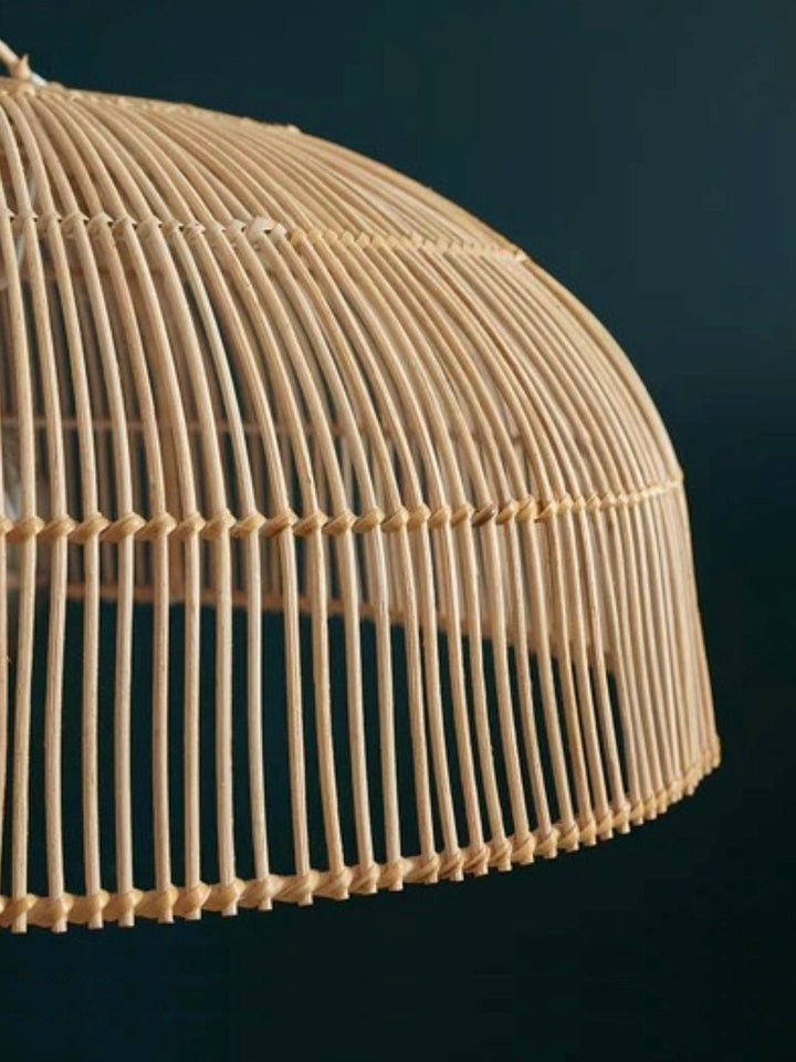Bamboo Pendant Light for Living Room 16 Inch - Anbu by Luxury Rattan Handicrafts 