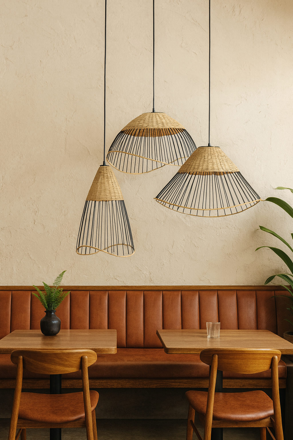 Bamboo Pendant Light for Living Room - Angel by Luxury Rattan Handicrafts 