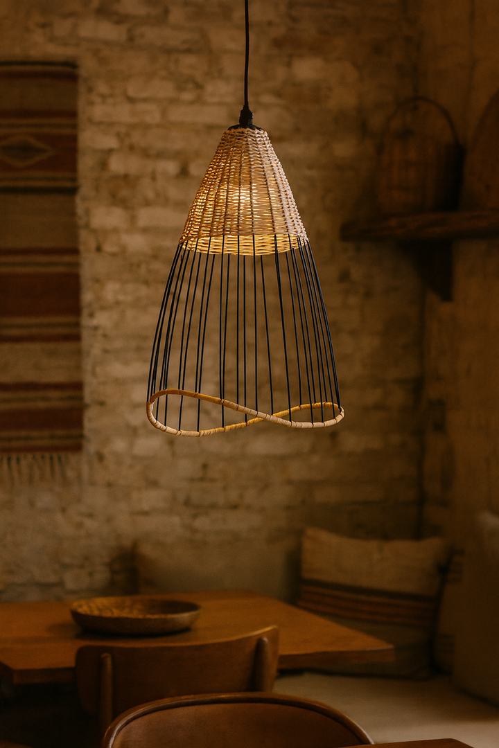Bamboo Pendant Light for Living Room - Angel by Luxury Rattan Handicrafts 