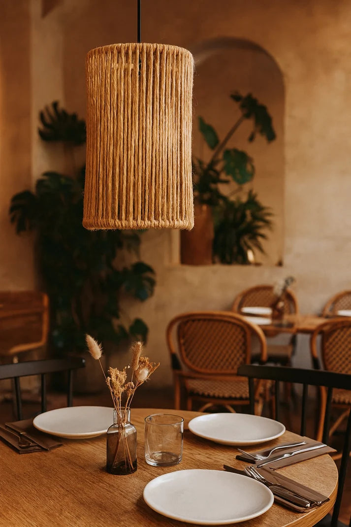 Seagrass Hanging Light for Living Room | Wicker Pendant Lamp - Anissa