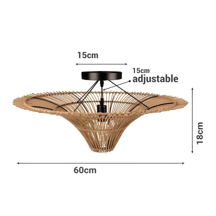 Jute Pendant Light for Living Room - Veronica