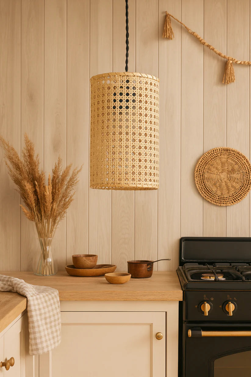 Bamboo Hanging Light for Kitchen | Rattan Pendant Lamp - Ariel