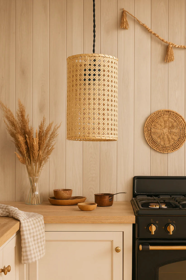 Bamboo Hanging Light for Kitchen | Rattan Pendant Lamp - Ariel
