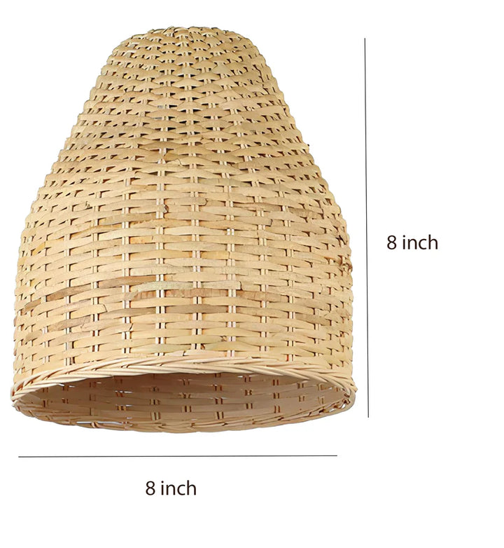 Bamboo Hanging Light for Hallway | Rattan Pendant Lamp - Asher
