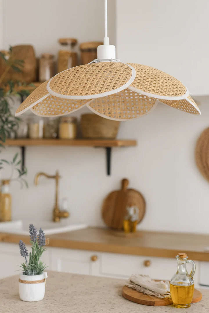 Bamboo Hanging Light for Bedroom | Rattan Pendant Lamp - Quill