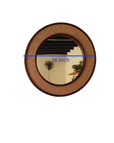 Rattan Wall Mirror for Living Room - Rhett