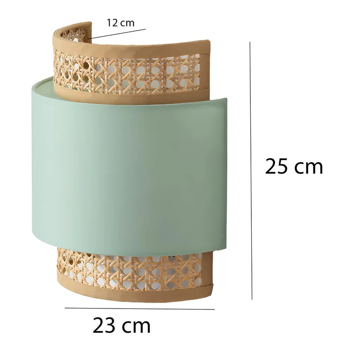 Rattan Wall Lamp for Study Room | Wicker Wall Sconce - Auria