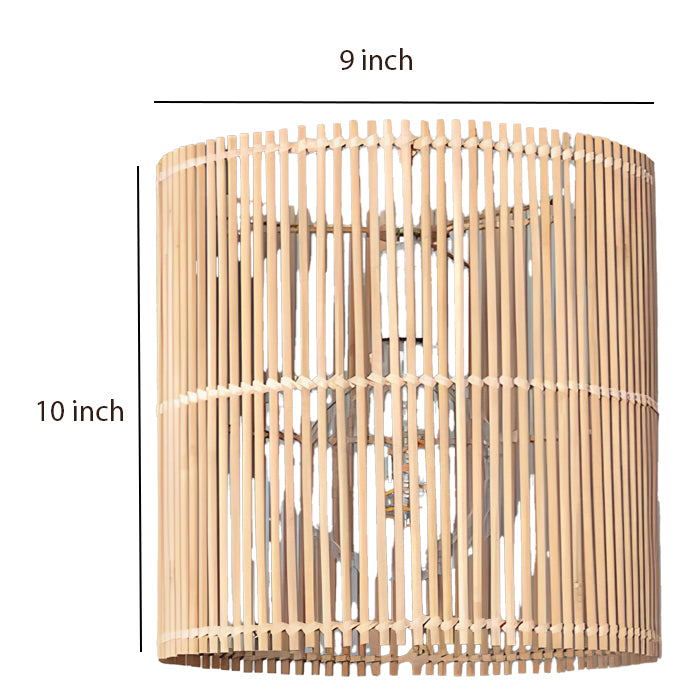 Bamboo Hanging Light for Bedroom | Rattan Pendant Lamp - Avital