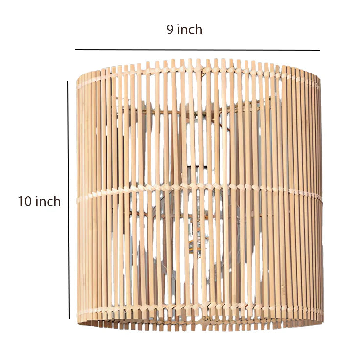 Bamboo Hanging Light for Bedroom | Rattan Pendant Lamp - Avital