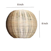 Bamboo Ceiling Light for Dining Room | Rattan Flush Mount Lamp - Avril