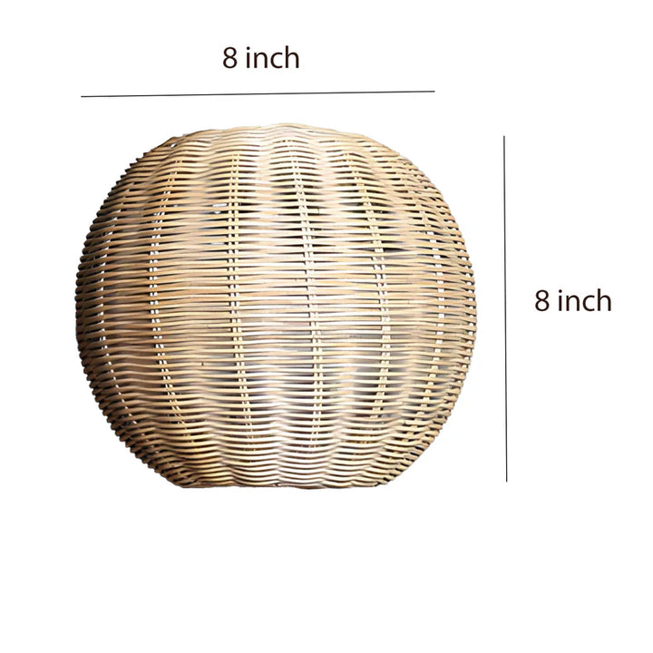 Bamboo Ceiling Light for Dining Room | Rattan Flush Mount Lamp - Avril