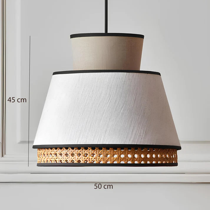 Rattan Hanging Light for Living Room | Cane Pendant Lamp - Blaze