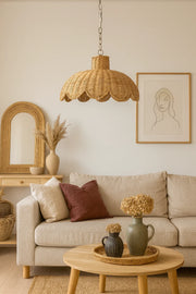 Wicker Hanging Light for Kitchen | Rattan Pendant Lamp - Casata