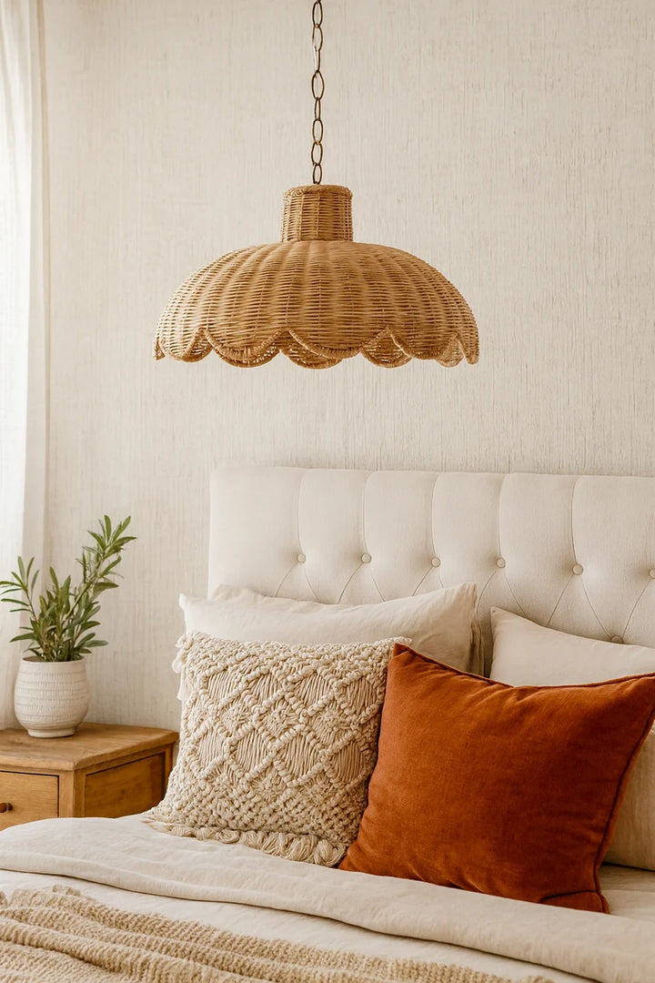 Wicker Hanging Light for Kitchen | Rattan Pendant Lamp - Casata