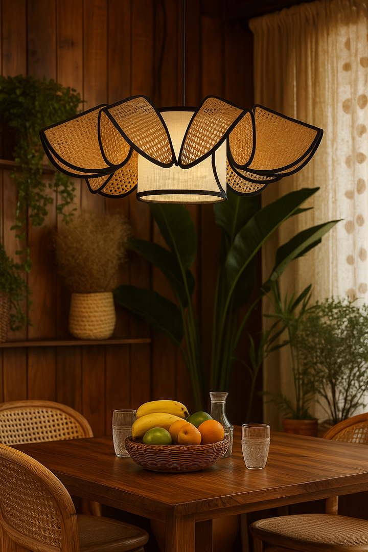 Rattan Hanging Lamp | Bamboo Hanging Lamp | Cane Hanging Lamp - NELSON - Image 4