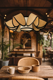 Rattan Hanging Lamp | Bamboo Hanging Lamp | Cane Hanging Lamp - NELSON - Image 1