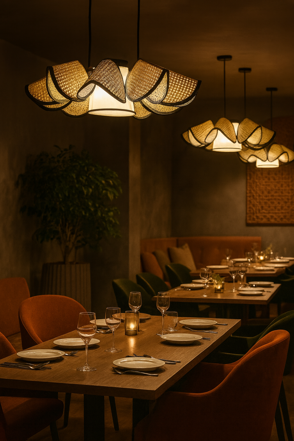 Rattan Hanging Lamp | Bamboo Hanging Lamp | Cane Hanging Lamp - NELSON - Image 6