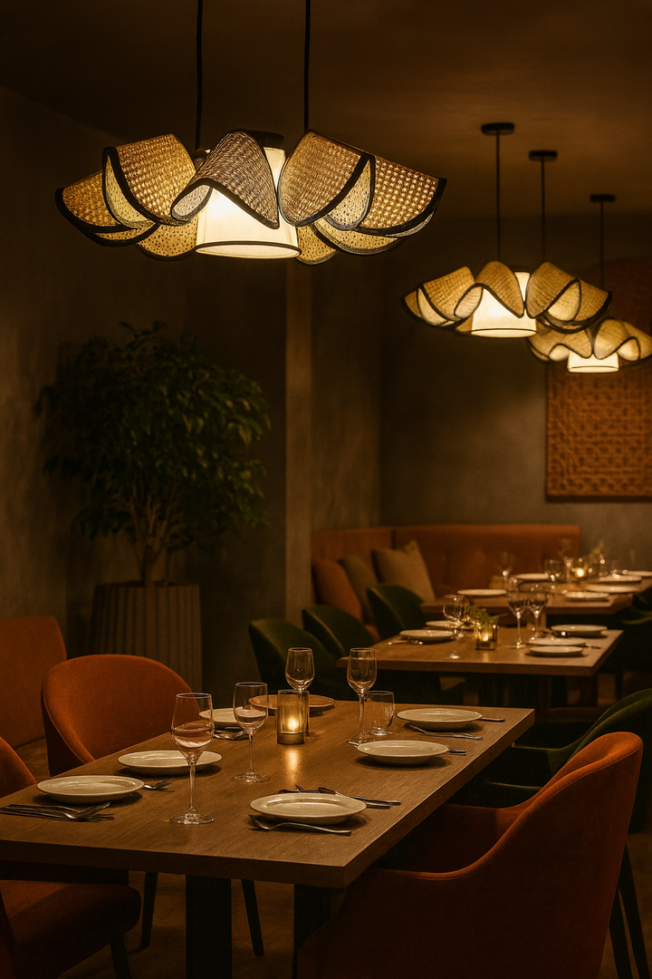 Rattan Hanging Lamp | Bamboo Hanging Lamp | Cane Hanging Lamp - NELSON - Image 6