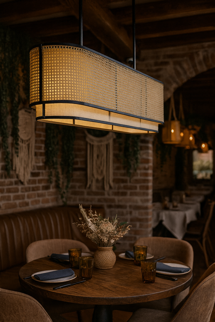 Bamboo Pendant Light for Living Room | Handmade Pendant Light - JEMMA by Luxury Rattan Handicrafts 