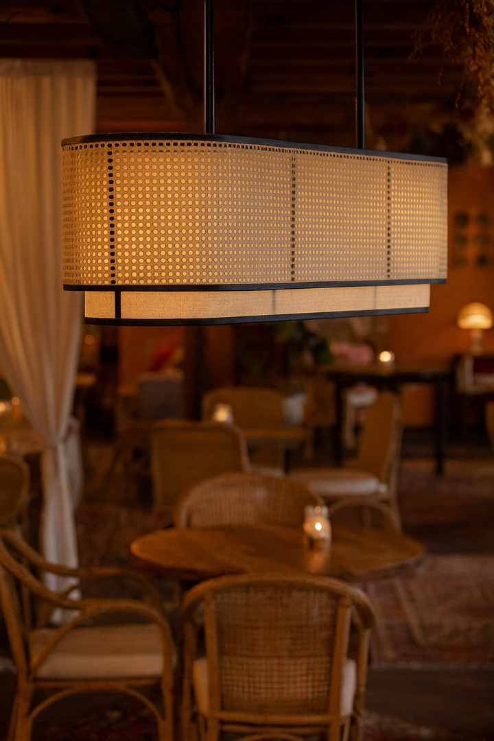 Bamboo Pendant Light for Living Room | Handmade Pendant Light - JEMMA by Luxury Rattan Handicrafts 