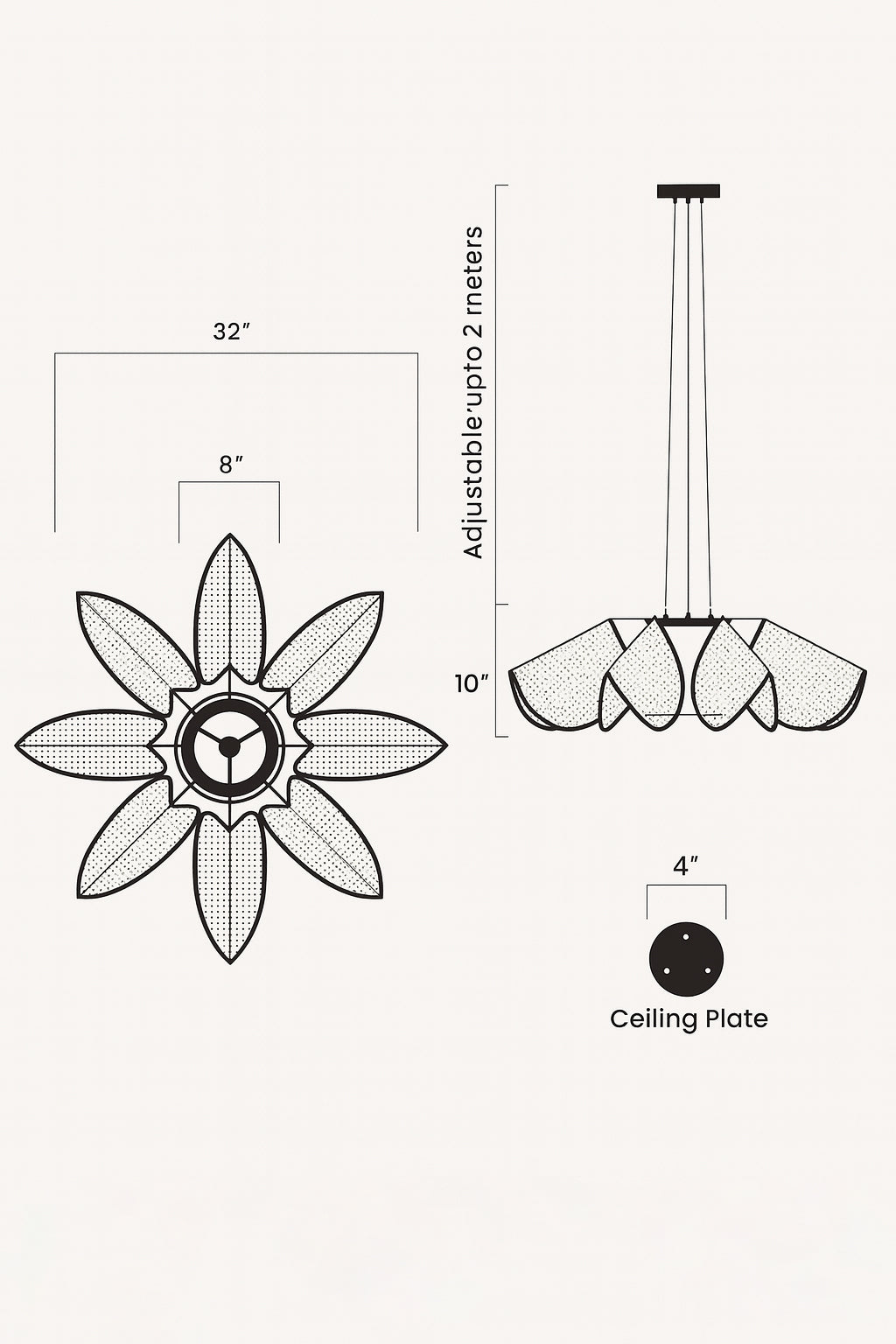 Rattan Hanging Lamp | Bamboo Hanging Lamp | Cane Hanging Lamp - NELSON - Image 7