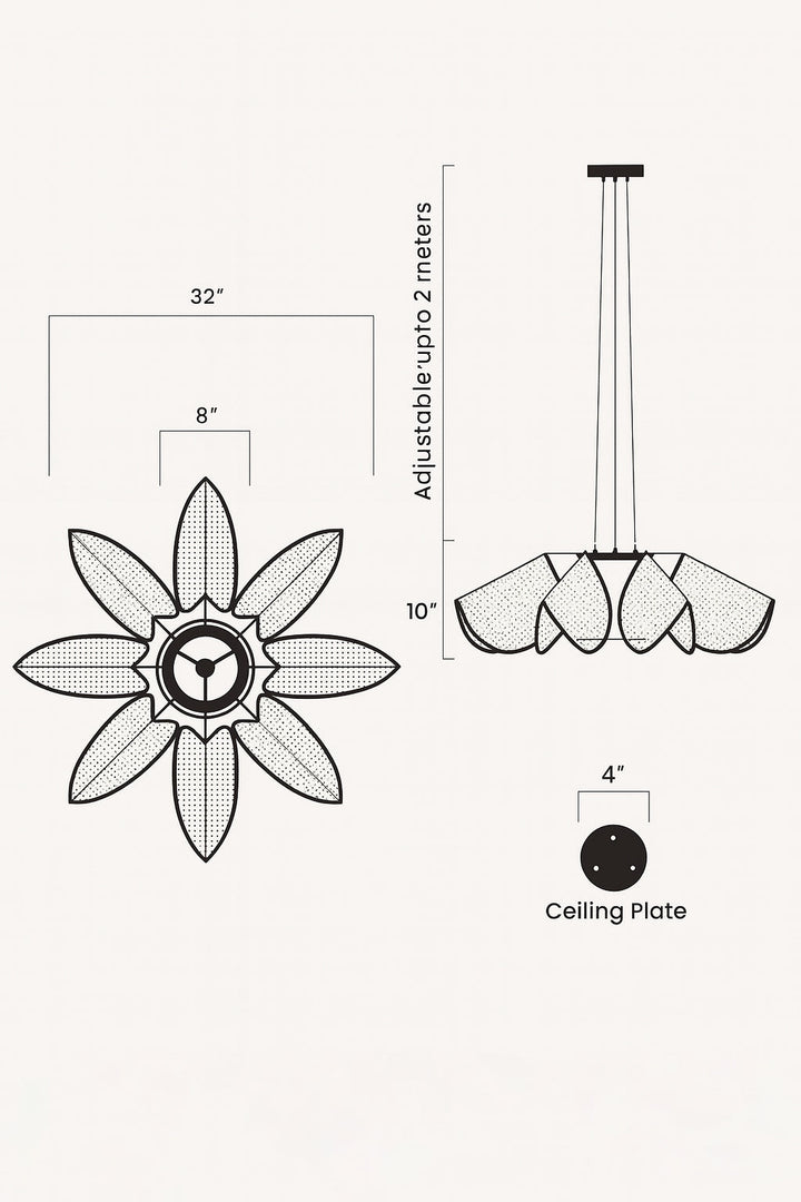 Rattan Hanging Lamp | Bamboo Hanging Lamp | Cane Hanging Lamp - NELSON - Image 7