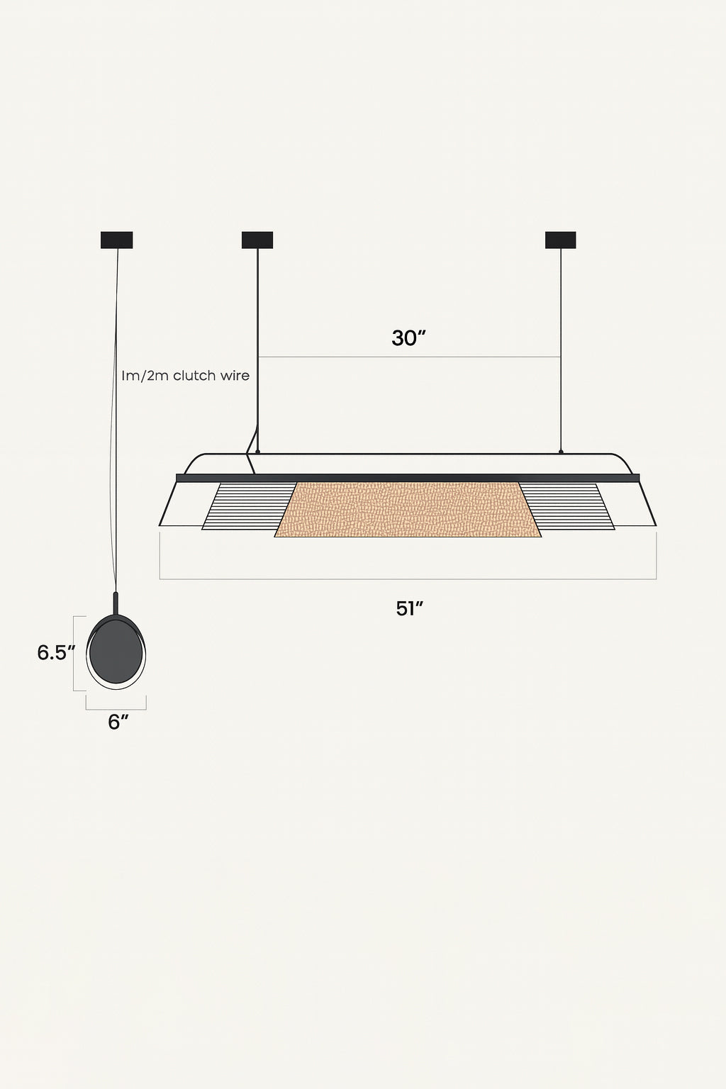 Rattan Hanging Lamp | Bamboo Hanging Lamp | Cane Hanging Lamp - LIZBETH - Image 4