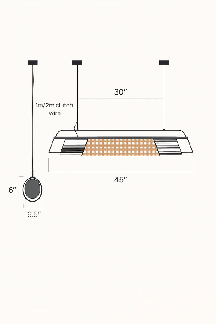 Rattan Hanging Lamp | Bamboo Hanging Lamp | Cane Hanging Lamp - LIZBETH - Image 5