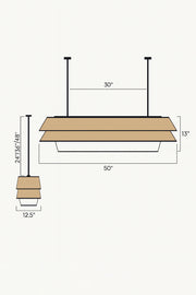 Bamboo Pendant Light for Living Room | Handmade Pendant Light - FLETCHER by Luxury Rattan Handicrafts 