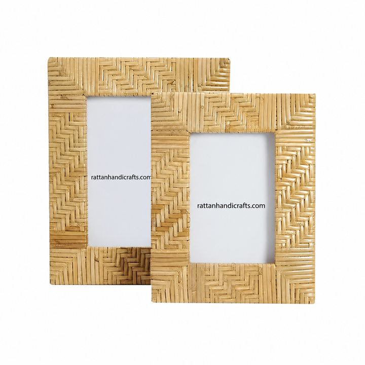 Rattan Photo Frame 4x6 Inch for Home - Ulric