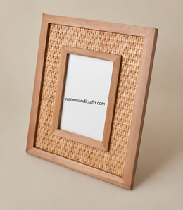 Rattan Photo Frame 4x6 Inch for Home - Vossen