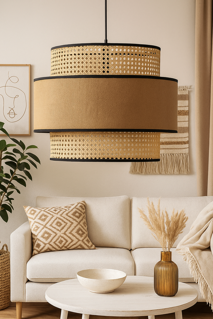 Bamboo Hanging Light for Kitchen | Cane Pendant Lamp - Holt