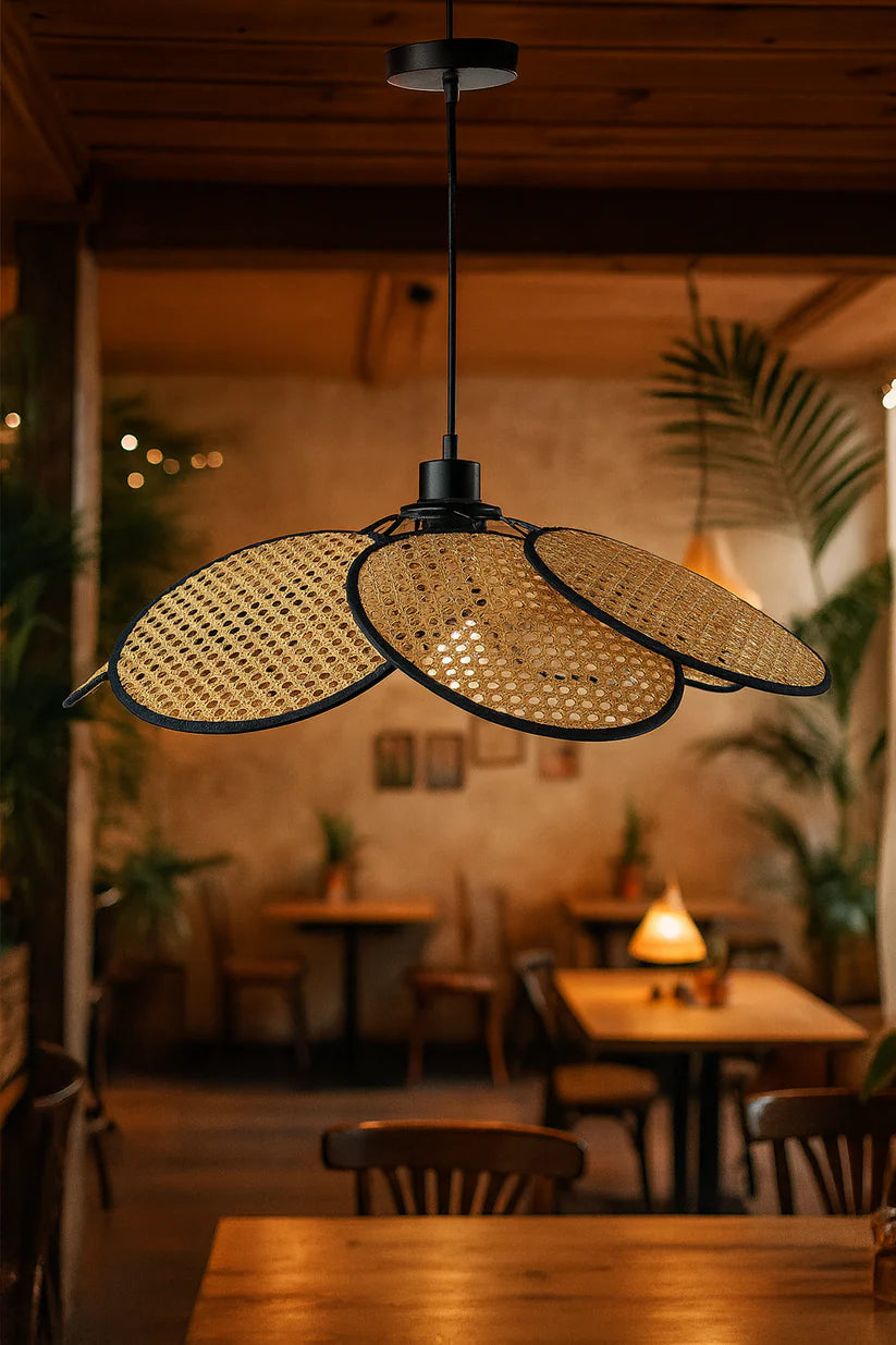 Bamboo Hanging Light for Staircase | Rattan Pendant Lamp - West
