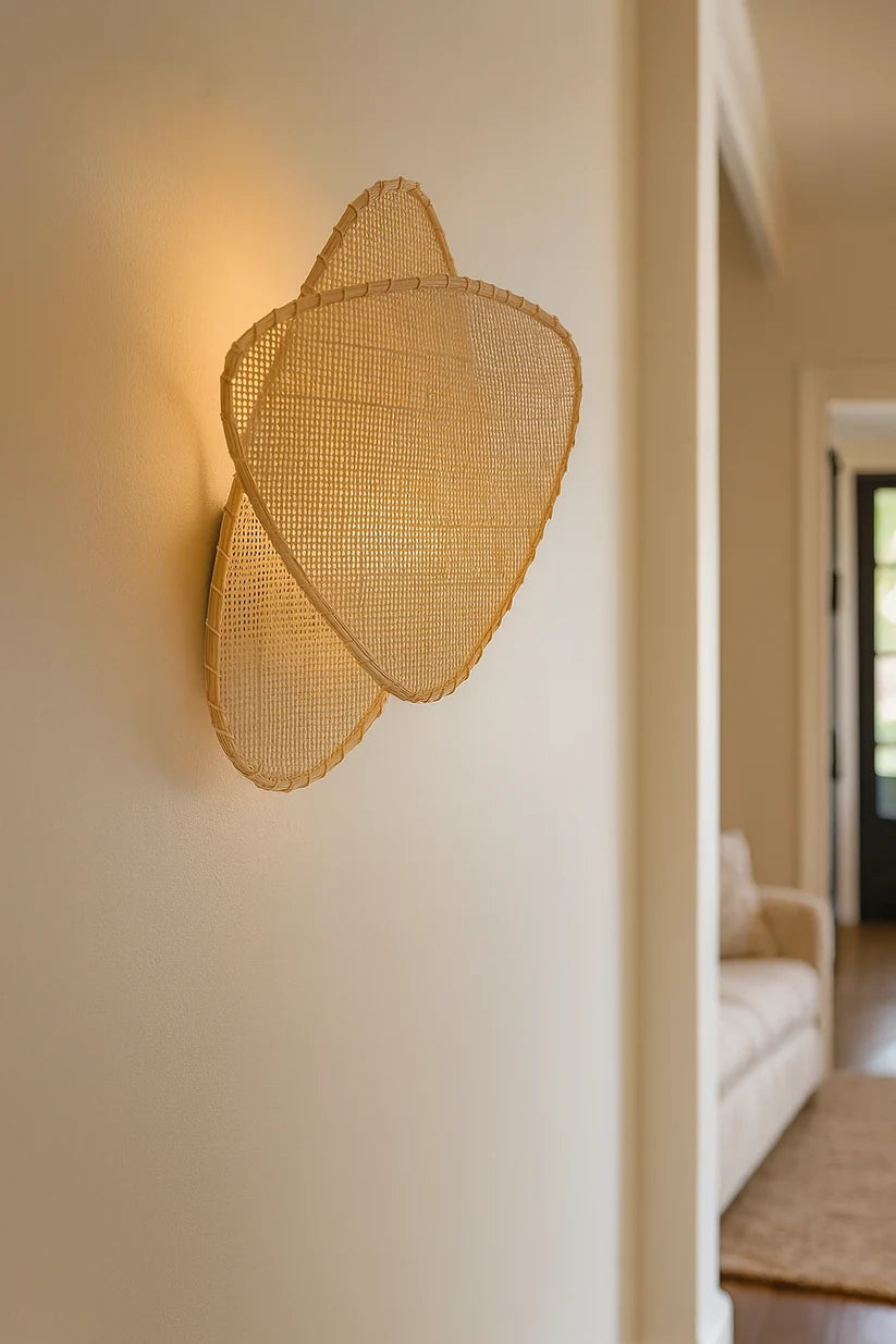 Wicker Wall Lamp for Living Room - Diva