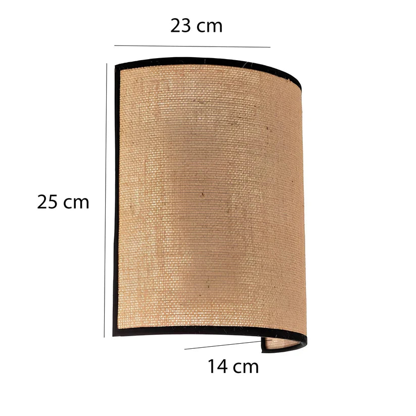 Jute Wall Lamp for Living Room - Draven